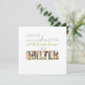 Quilter Quilt Quilt Crafting Sewing Machine Gif Kaart (Staand voorkant)