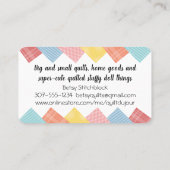 Quilter quilter voor naaivezel visitekaartje (Achterkant)