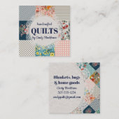 Quilter quilting floral stripes visitekaartje (Voorkant / Achterkant)