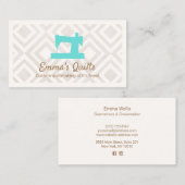 Quilter Quilting Sewing Machine Contactkaartje (Voorkant / Achterkant)