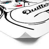 Quilter Rosie de riveter omhoog Poster (Hoek)