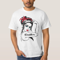 Quilter Rosie de riveter omhoog