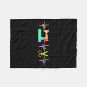 Quilter Sewing Heartbeat For Quilting Lover Mm  Fleece Deken (Voorkant (Horizontaal))