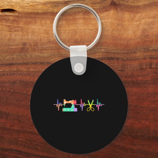 Quilter Sewing Heartbeat For Quilting Lover Mm  Sleutelhanger (Voorkant)