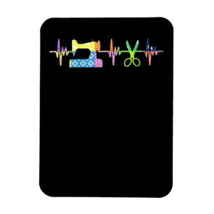 Quilter Sewing Heartbeat - Quilter Lover Magneet