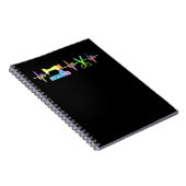 Quilter Sewing Heartbeat - Quilter Lover Notitieboek (Rechterzijde)