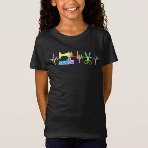 Quilter Sewing Heartbeat - Quilter Lover T-shirt