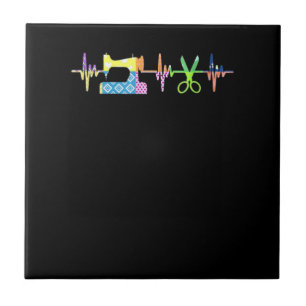 Quilter Sewing Heartbeat - Quilter Lover Tegeltje