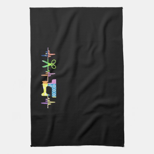 Quilter Sewing Heartbeat - Quilter Lover Theedoek (Verticaal)