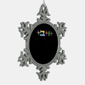 Quilter Sewing Heartbeat - Quilter Lover Tin Sneeuwvlok Ornament (Links)