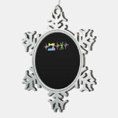 Quilter Sewing Heartbeat - Quilter Lover Tin Sneeuwvlok Ornament (Rechts)