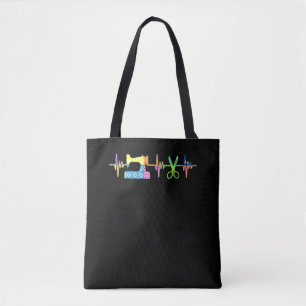 Quilter Sewing Heartbeat - Quilter Lover Tote Bag