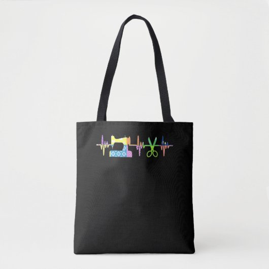 Quilter Sewing Heartbeat - Quilter Lover Tote Bag (Voorkant)