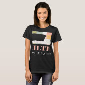 Quilter Sewing Machine Fabric Pattern Qui T-shirt (Voorkant volledig)