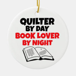 Quilter van Day Book Lover by Night Keramisch Ornament