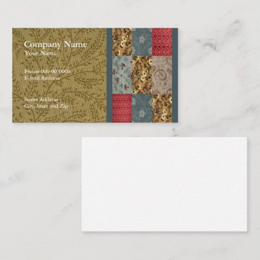 Quilter-Visitekaartje Visitekaartje (Voorkant / Achterkant)