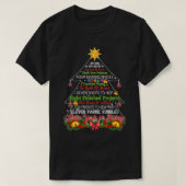 Quilter voor kerstbomen met een lange arm t-shirt (Design voorkant)