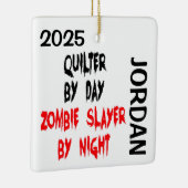 Quilter Zombie Slayer CUSTOM Keramisch Ornament (Rechts)