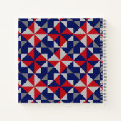 Quilters Americana Pinwheels Quilt Block Notitieboek (Achterkant)