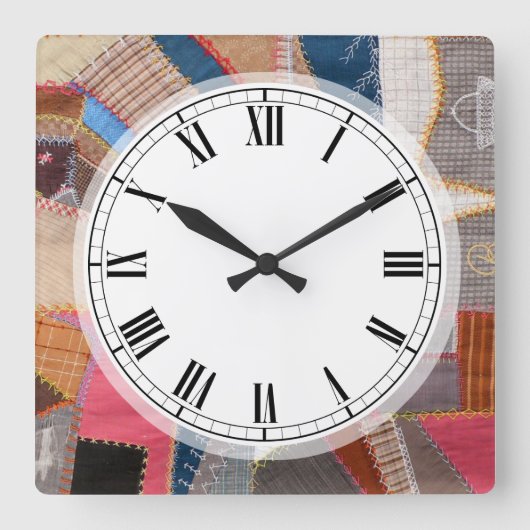 Quilter's Antiek Amerikaanse Quilt Pattern Vierkante Klok (Voorkant)