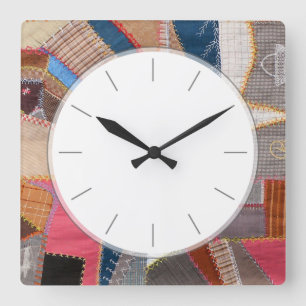 Quilter's Antiek Amerikaanse Quilt Pattern Vierkante Klok