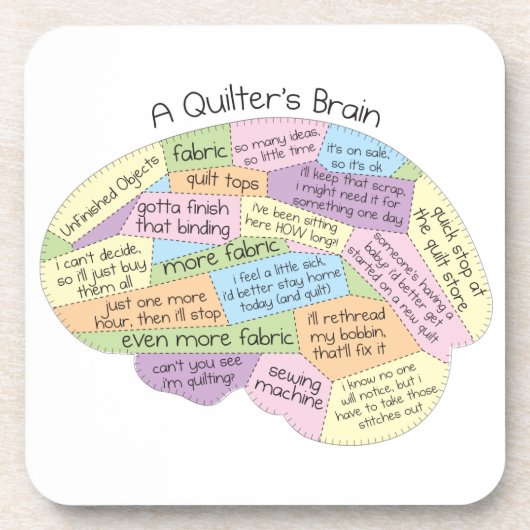 Quilter's Brain Drankjes Onderzetter (Voorkant)