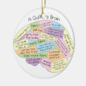 Quilter's Brain Keramisch Ornament (Links)