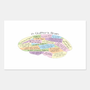 Quilter's Brain Rechthoekige Sticker