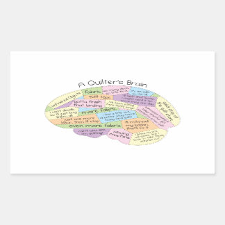 Quilter's Brain Rechthoekige Sticker