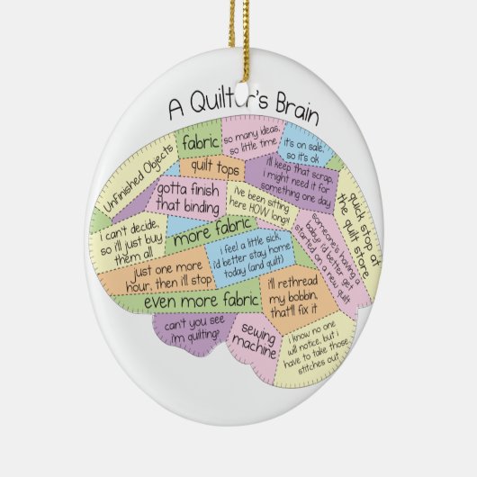 Quilter's brein keramisch ornament (Rechts)