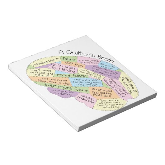 Quilter's brein notitieblok (Schuin)