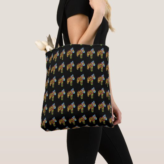 Quilters Dala Horse Boodschaptas Tote Bag (Dichtbij)