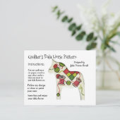 Quilter's Dala Horse Pattern voor delen Feestdagenkaart (Staand voorkant)