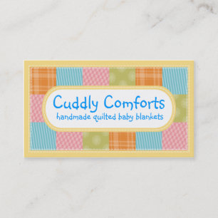 Quilters fabric-stalen, plakkaatkaarten visitekaartje