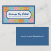 Quilters fabric-stalen, plakkaatkaarten visitekaartje (Voorkant / Achterkant)