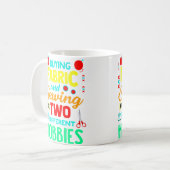 Quilters Gifts Quilting Funny Cute Fabric Sewing Koffiemok (Voorkant links)