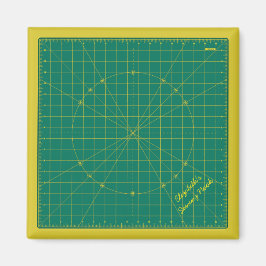 Quilter's Green Cutting Mat Personalized Magnet