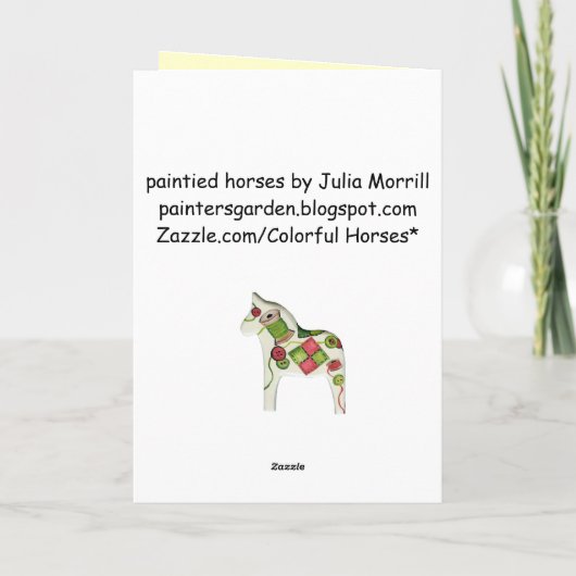 Quilter's kerstdala Horse Kaart (Achterkant)