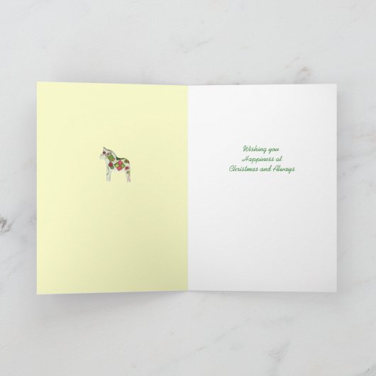 Quilter's kerstdala Horse Kaart (Binnen)