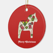 Quilter's kerstversiering keramisch ornament (Links)