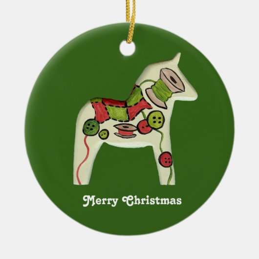 Quilter's kerstversiering keramisch ornament (Voorkant)