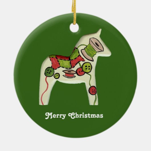 Quilter's kerstversiering keramisch ornament (Achterkant)