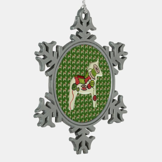 Quilter's kerstversiering tin sneeuwvlok ornament (Links)