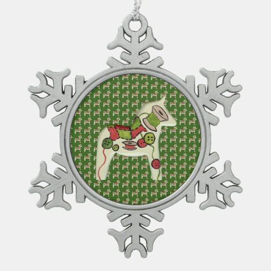 Quilter's kerstversiering tin sneeuwvlok ornament (Voorkant)