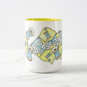 Quilter's koffie-Mok Tweekleurige Koffiemok (Center)