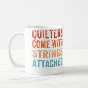 Quilters komen met touwtjes eraan Funny Quilting Koffiemok