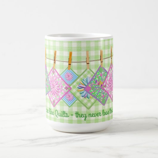 Quilter's Mok - Quote - Closesline-Quilt Squares (Center)