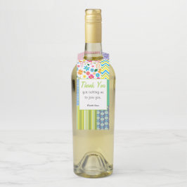 Quilters Patchwork Custom Hostess Gift Wijnfles Flessenhanger