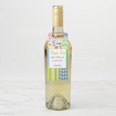 Quilters Patchwork Custom Hostess Gift Wijnfles Flessenhanger (Op fles)