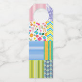Quilters Patchwork Custom Hostess Gift Wijnfles Flessenhanger (Achterkant)